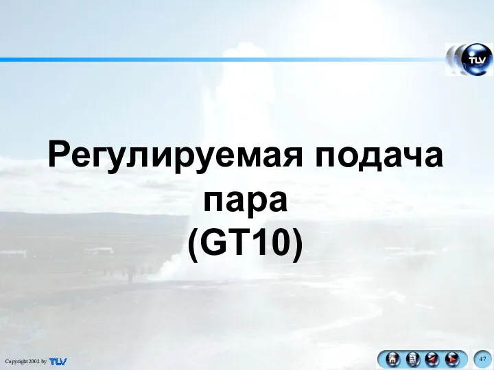 Регулируемая подача пара (GT10)