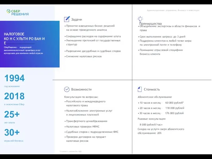 1994 год основания 2018 в экосистеме Сбер 25+ лет опыта 30+