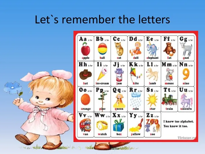 Let`s remember the letters
