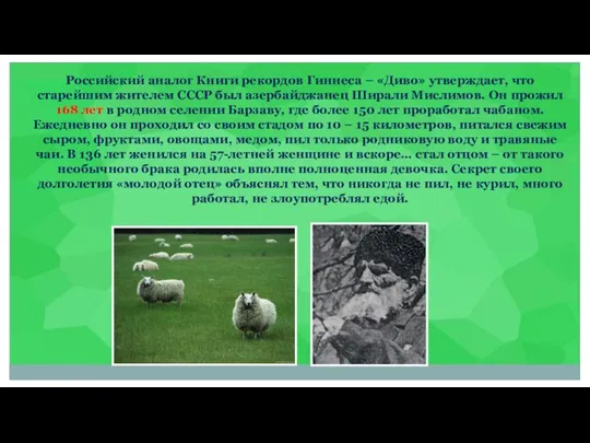 Российский аналог Книги рекордов Гиннеса – «Диво» утверждает, что старейшим жителем