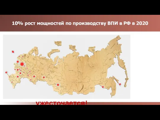 10% рост мощностей по производству ВПИ в РФ в 2020 Конкуренция ужесточается!