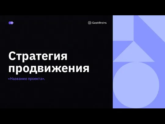 Стратегия продвижения «Название проекта».