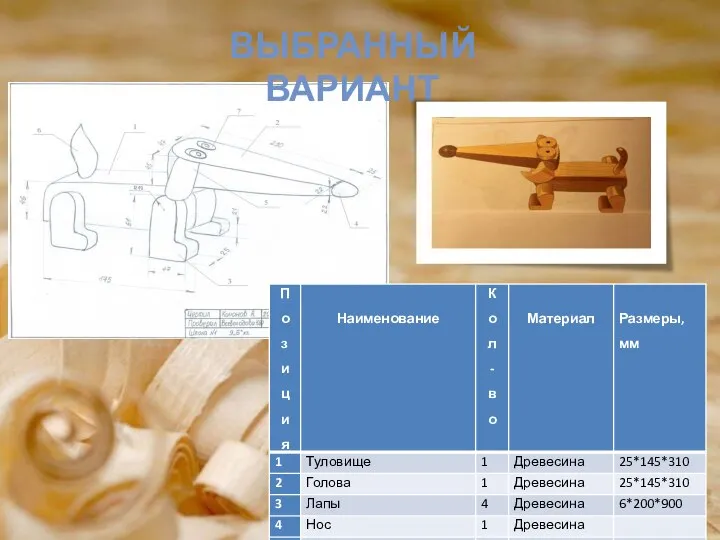 ВЫБРАННЫЙ ВАРИАНТ