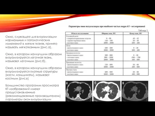 Окно, служащее для визуализации нормальных и патологических изменений в мягких тканях,