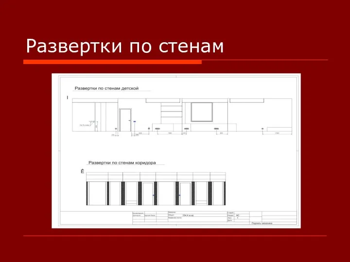 Развертки по стенам