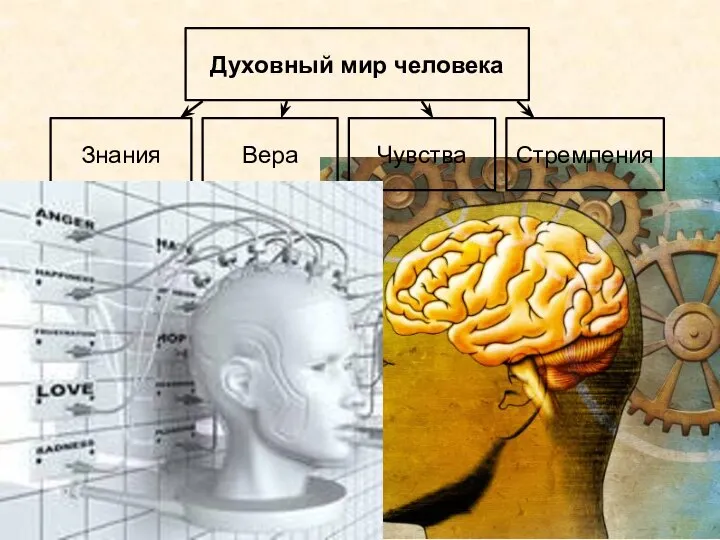 Духовный мир человека Знания Стремления Чувства Вера