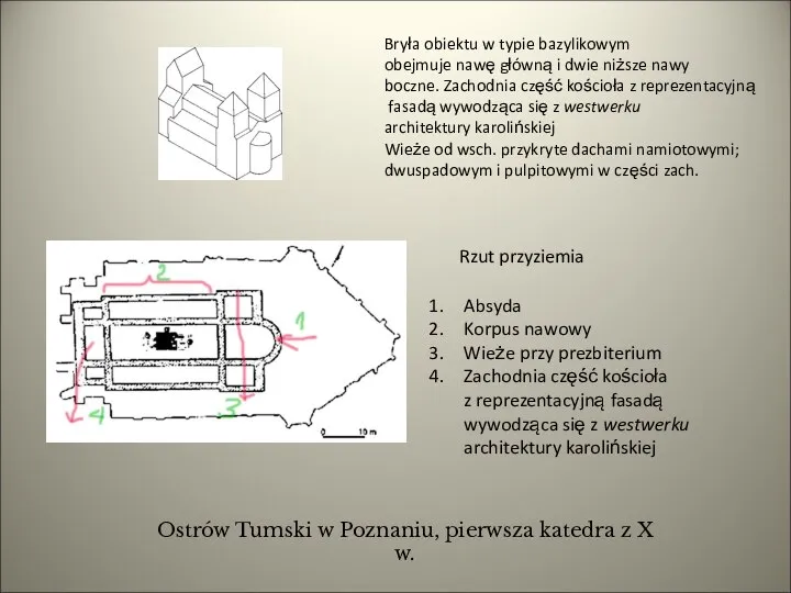 Ostrów Tumski w Poznaniu, pierwsza katedra z X w. Absyda Korpus