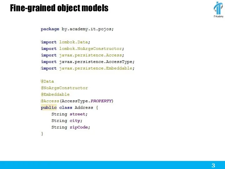 Fine-grained object models