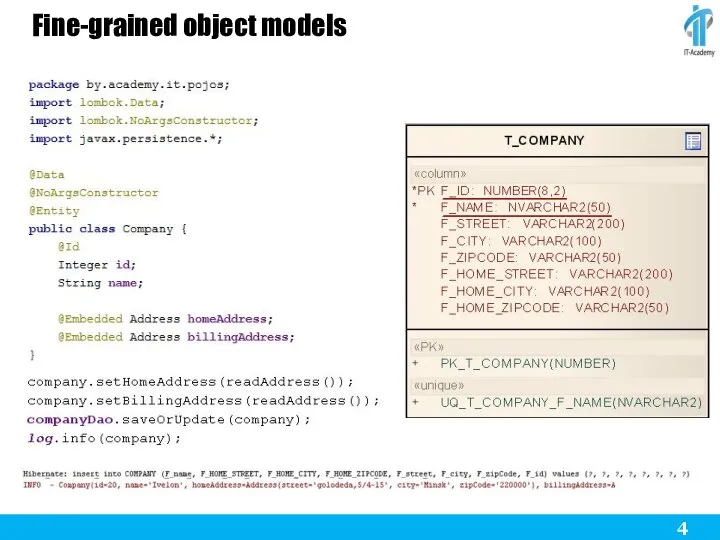 Fine-grained object models