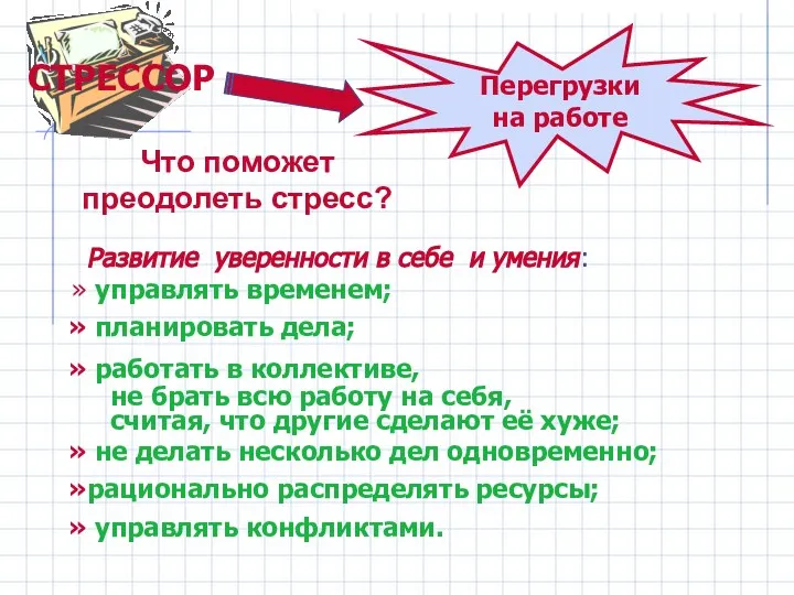 Что поможет преодолеть стресс? Перегрузки на работе СТРЕССОР Развитие уверенности в