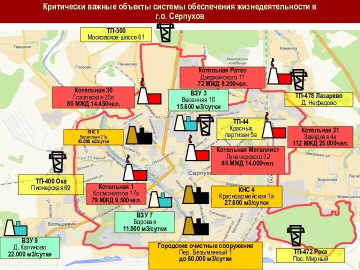 ТП-300 Московское шоссе 61 ТП-400 Ока Пионерская 69 ТП-478 Лазарево Д.