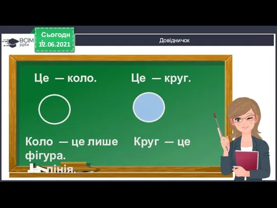 12.06.2021 Сьогодні Довідничок Це — коло. Це — круг. Коло —