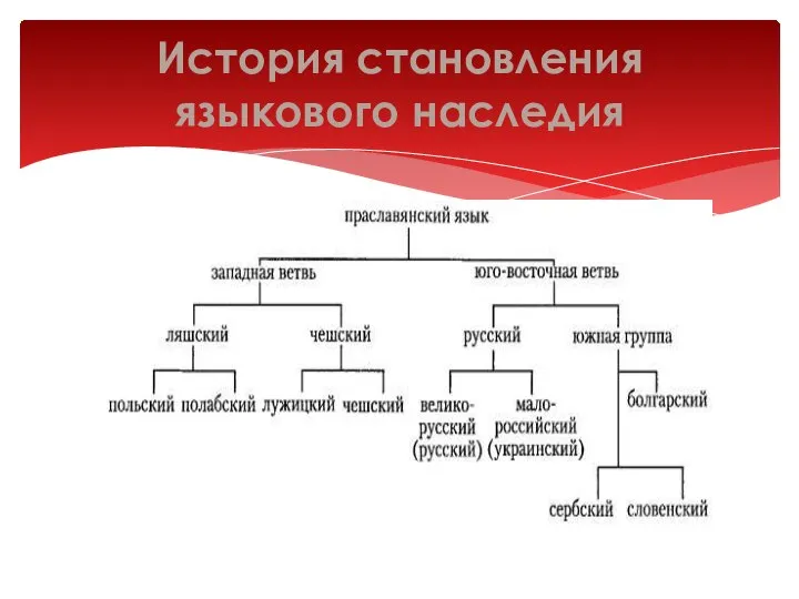 История становления языкового наследия