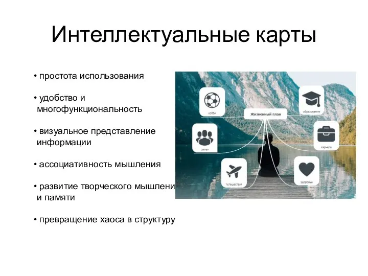 Интеллектуальные карты простота использования удобство и многофункциональность визуальное представление информации ассоциативность