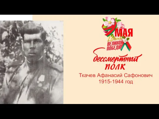 Ткачев Афанасий Сафонович 1915-1944 год