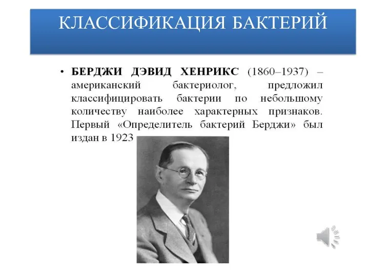 КЛАССИФИКАЦИЯ БАКТЕРИЙ