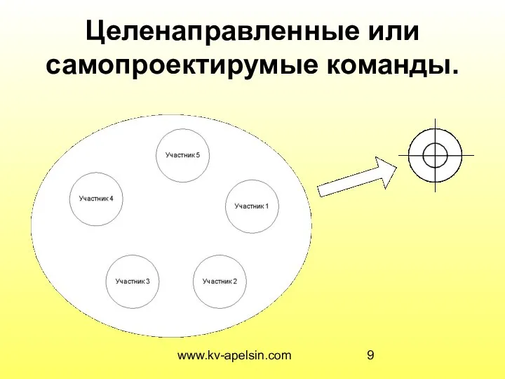 www.kv-apelsin.com Целенаправленные или самопроектирумые команды.