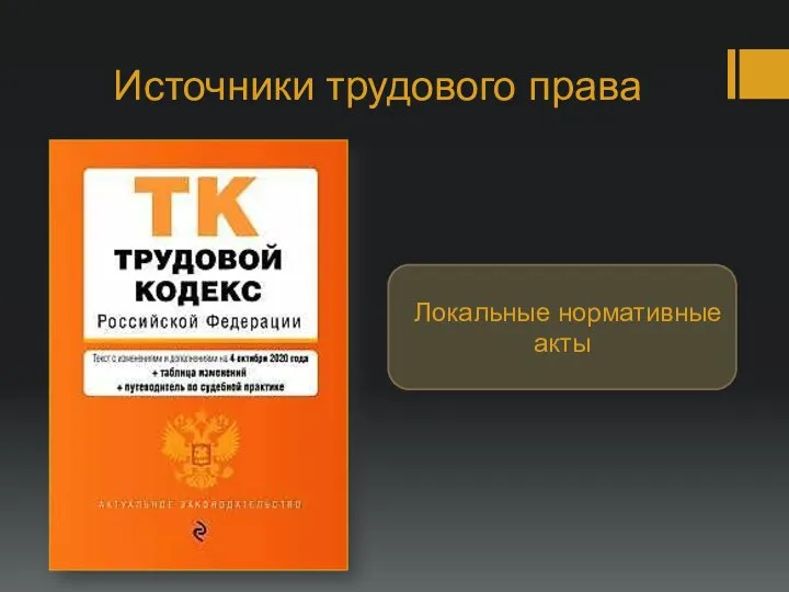 Источники трудового права Локальные нормативные акты