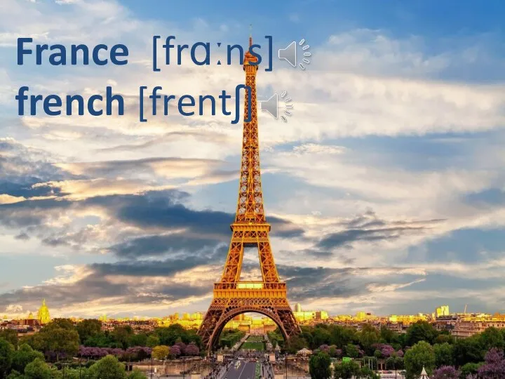 France [frɑːns] french [frentʃ]