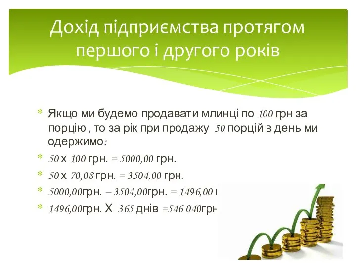 Якщо ми будемо продавати млинці по 100 грн за порцію ,