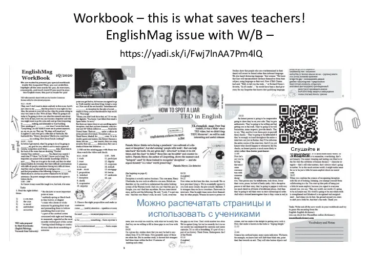 Workbook – this is what saves teachers! EnglishMag issue with W/B