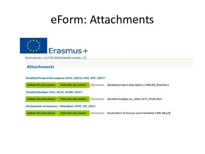 eForm: Attachments