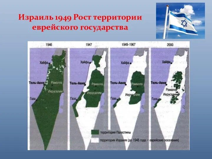 Израиль 1949 Рост территории еврейского государства