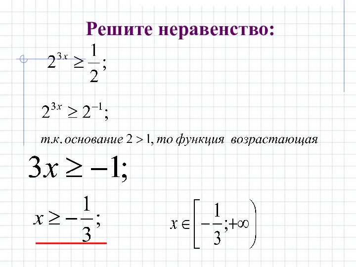 Решите неравенство: