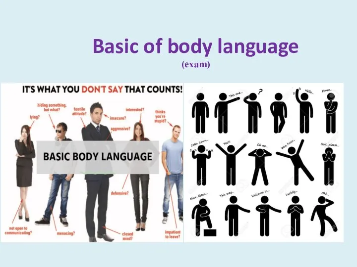 Basic of body language (exam)