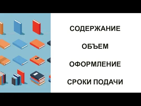 СОДЕРЖАНИЕ ОБЪЕМ ОФОРМЛЕНИЕ СРОКИ ПОДАЧИ