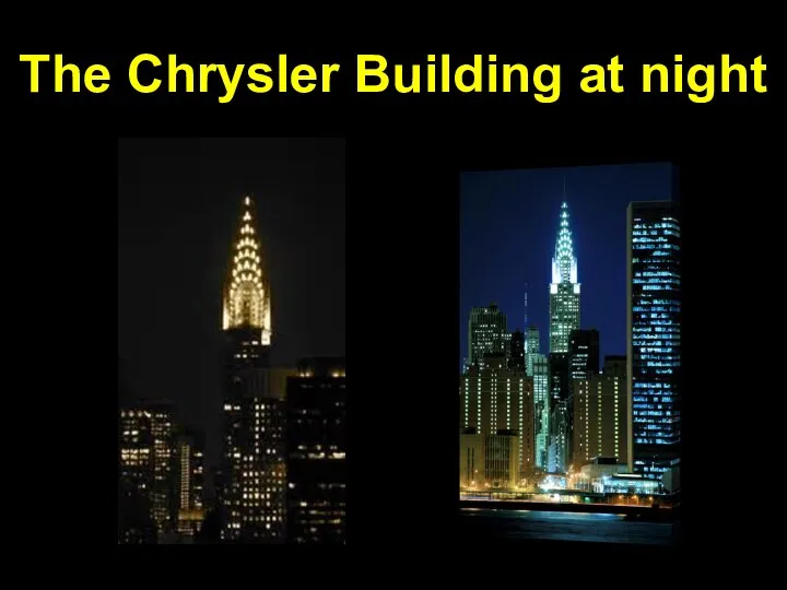 The Chrysler Building at night