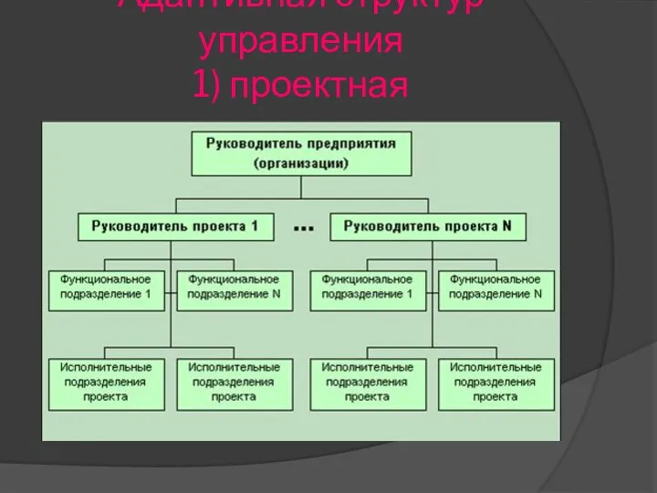 Адаптивная структур управления 1) проектная