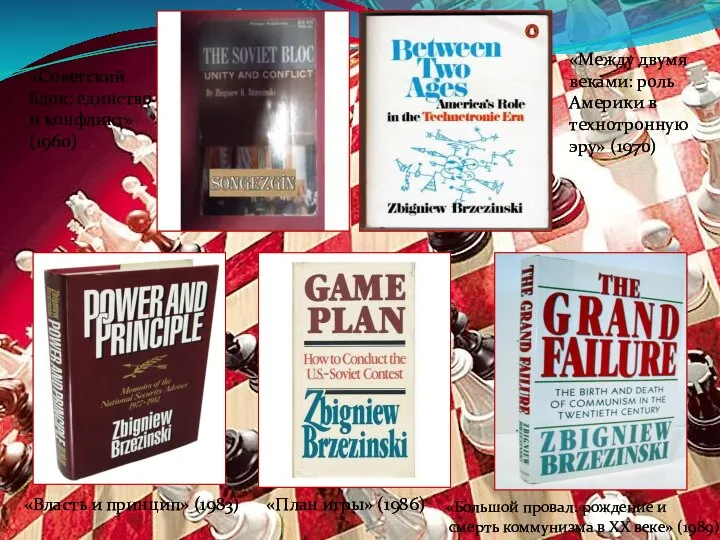 «Советский блок: единство и конфликт» (1960) «Между двумя веками: роль Америки