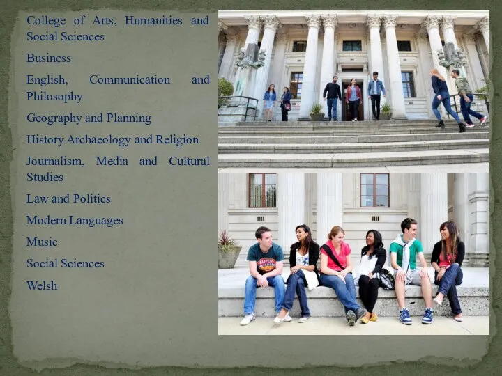 College of Arts, Humanities and Social Sciences Business English, Communication and