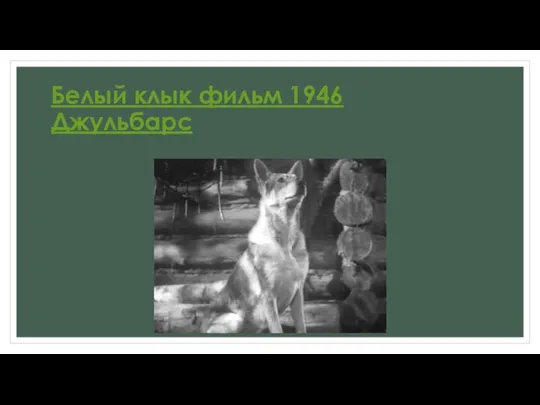 Белый клык фильм 1946 Джульбарс