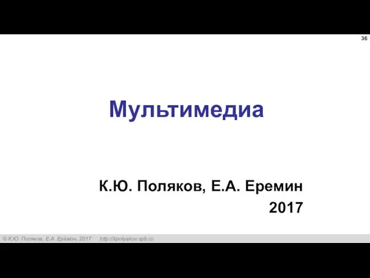 Мультимедиа К.Ю. Поляков, Е.А. Еремин 2017