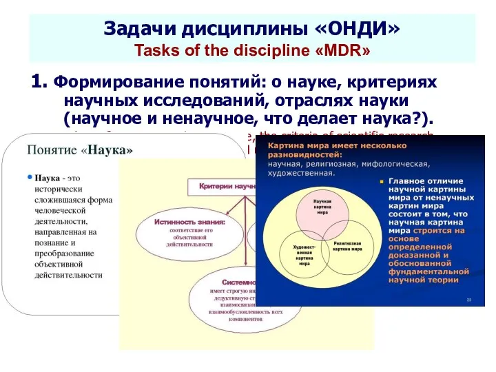 * Seletkov S.G., Fundamentals of Scientific Research - 2018 Задачи дисциплины