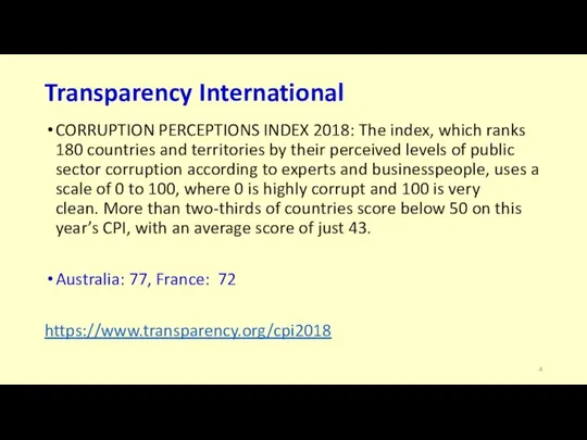 Transparency International CORRUPTION PERCEPTIONS INDEX 2018: The index, which ranks 180