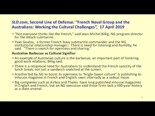 SLD.com, Second Line of Defense: “French Naval Group and the Australians: