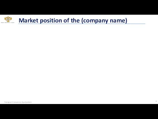 Market position of the (company name)