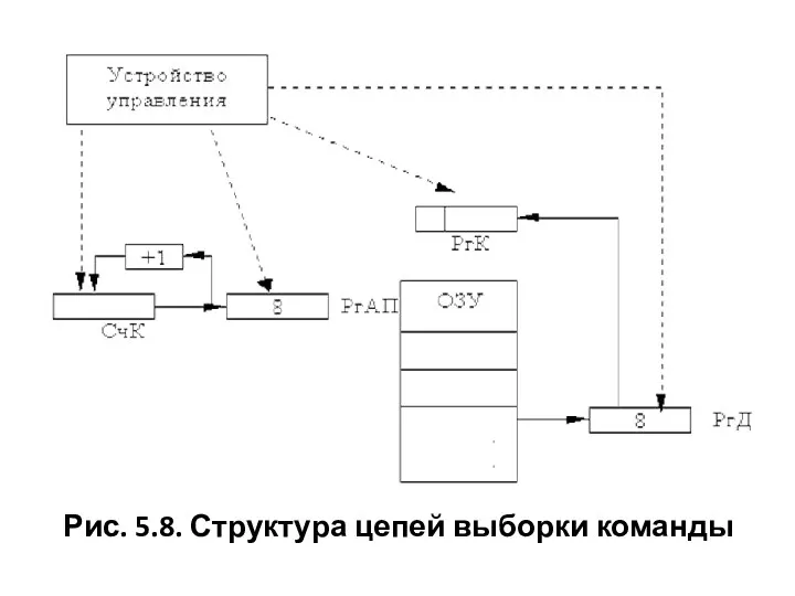 Рис. 5.8. Структура цепей выборки команды