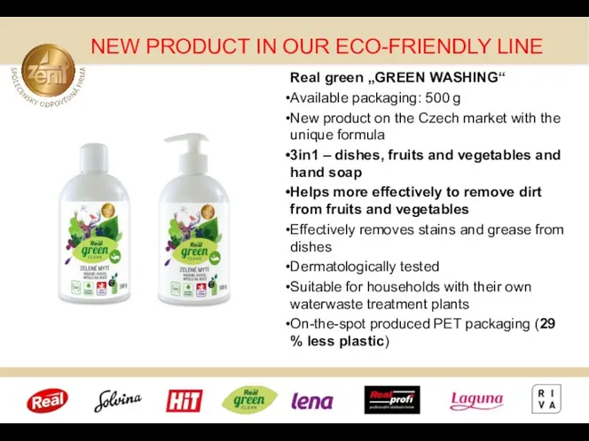 NEW PRODUCT IN OUR ECO-FRIENDLY LINE Real green „GREEN WASHING“ Available