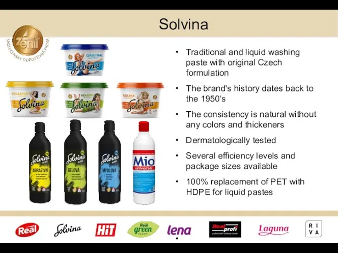 Solvina Traditional and liquid washing paste with original Czech formulation The