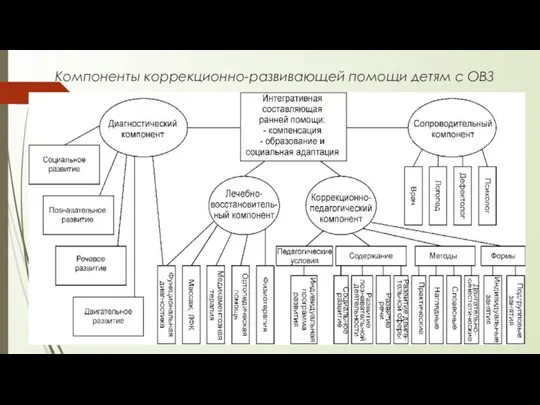 Компоненты коррекционно-развивающей помощи детям с ОВЗ