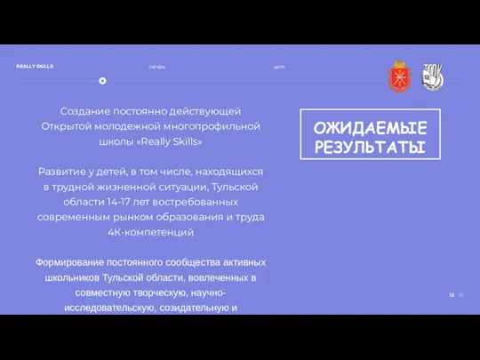 Создание постоянно действующей Открытой молодежной многопрофильной школы «Really Skills» Развитие у