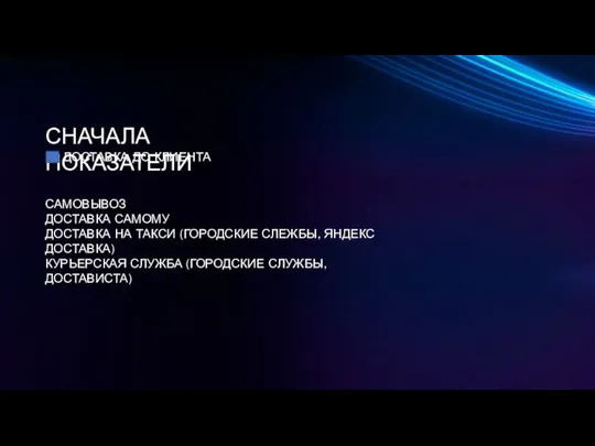 СНАЧАЛА ПОКАЗАТЕЛИ ДОСТАВКА ДО КЛИЕНТА САМОВЫВОЗ ДОСТАВКА САМОМУ ДОСТАВКА НА ТАКСИ