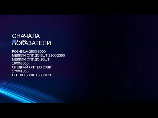 ЦЕНА СНАЧАЛА ПОКАЗАТЕЛИ РОЗНИЦА 2500-3000 МЕЛКИЙ ОПТ ДО 5ШТ 2100-2350 МЕЛКИЙ