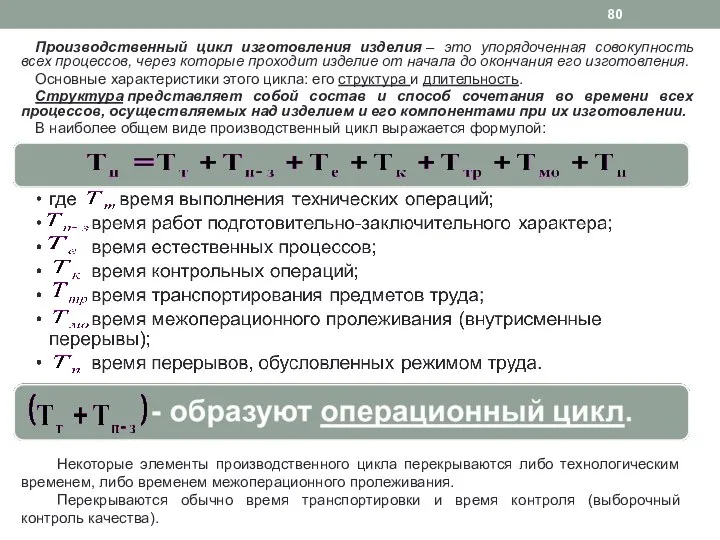 Производственный цикл изготовления изделия – это упорядоченная совокупность всех процессов, через