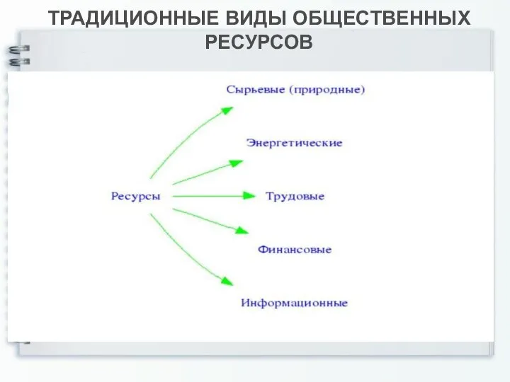 ТРАДИЦИОННЫЕ ВИДЫ ОБЩЕСТВЕННЫХ РЕСУРСОВ