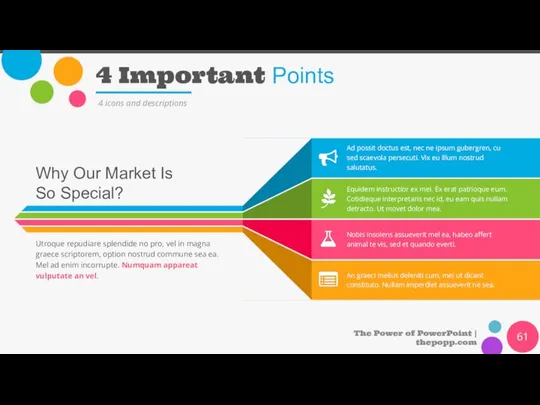 4 Important Points The Power of PowerPoint | thepopp.com 4 icons